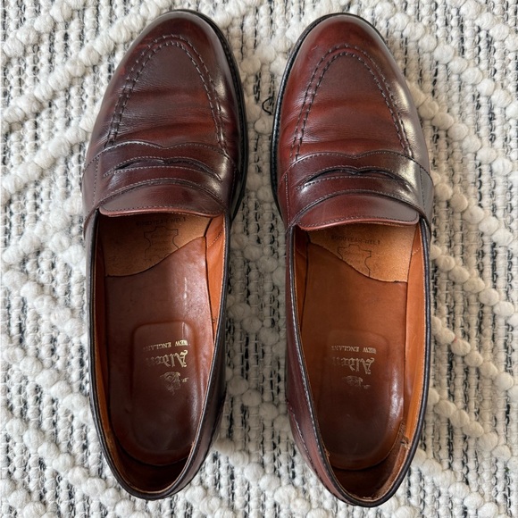 Alden 686 Full Strap Penny Loafers 8.5D in Dark Brown Calfskin Made in USA - Picture 6 of 7